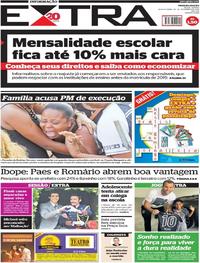 Capa do jornal Extra 20/09/2018