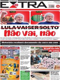 Capa do jornal Extra 20/12/2018