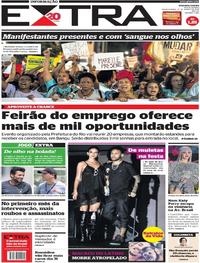Capa do jornal Extra 21/03/2018