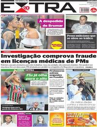 Capa do jornal Extra 21/05/2018