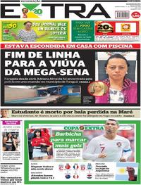 Capa do jornal Extra 21/06/2018