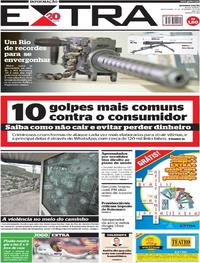 Capa do jornal Extra 21/09/2018