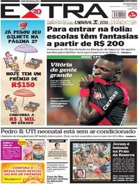 Capa do jornal Extra 22/01/2018