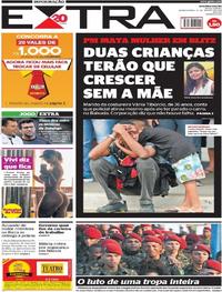 Capa do jornal Extra 22/08/2018
