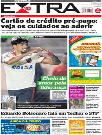 Capa do jornal Extra 22/10/2018