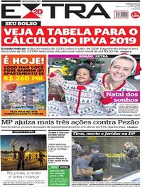 Capa do jornal Extra 22/12/2018