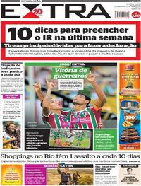 Capa do jornal Extra 23/04/2018
