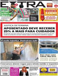 Capa do jornal Extra 23/08/2018