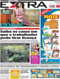 Capa do jornal Extra 23/09/2018
