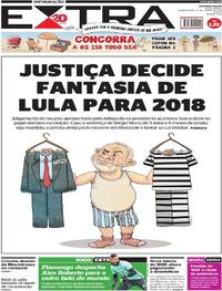 Capa do jornal Extra 24/01/2018