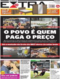 Capa do jornal Extra 24/05/2018