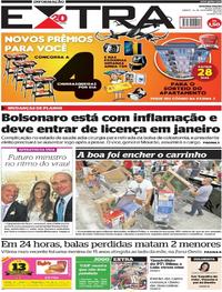 Capa do jornal Extra 24/11/2018