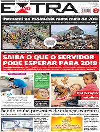 Capa do jornal Extra 24/12/2018