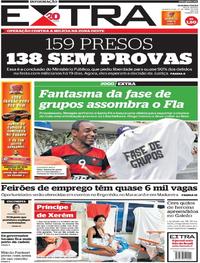 Capa do jornal Extra 25/04/2018