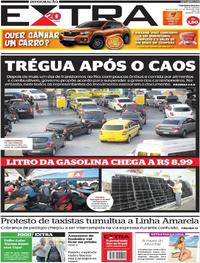 Capa do jornal Extra 25/05/2018