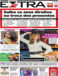 Capa do jornal Extra 25/12/2018