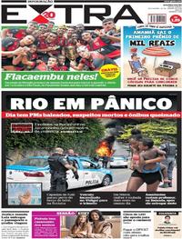 Capa do jornal Extra 26/01/2018