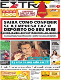 Capa do jornal Extra 26/08/2018
