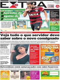 Capa do jornal Extra 26/11/2018