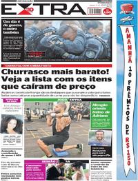 Capa do jornal Extra 27/01/2018
