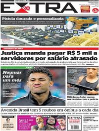 Capa do jornal Extra 27/02/2018