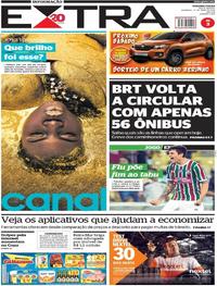 Capa do jornal Extra 27/05/2018