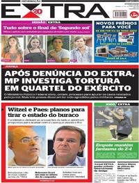 Capa do jornal Extra 27/10/2018