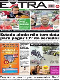 Capa do jornal Extra 27/11/2018