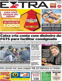 Capa do jornal Extra 28/08/2018