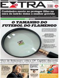 Capa do jornal Extra 28/09/2018