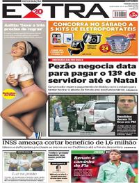 Capa do jornal Extra 28/11/2018