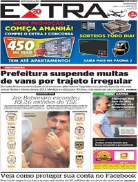 Capa do jornal Extra 29/09/2018