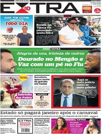 Capa do jornal Extra 30/01/2018