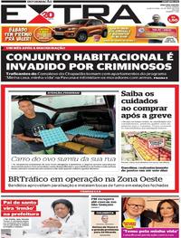 Capa do jornal Extra 30/05/2018