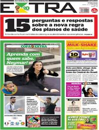 Capa do jornal Extra 30/06/2018
