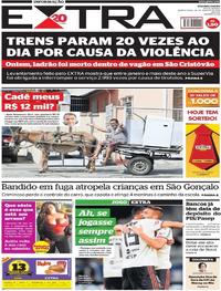 Capa do jornal Extra 30/08/2018