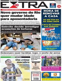 Capa do jornal Extra 30/10/2018