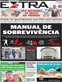Capa do jornal Extra 31/01/2018