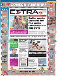 Capa do jornal Extra 31/03/2018