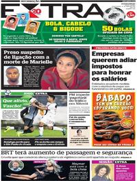 Capa do jornal Extra 31/05/2018