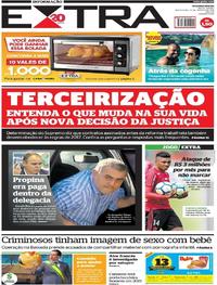 Capa do jornal Extra 31/08/2018