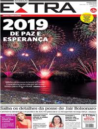 Capa do jornal Extra 01/01/2019