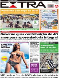 Capa do jornal Extra 01/02/2019
