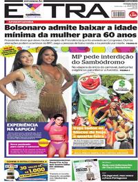 Capa do jornal Extra 01/03/2019