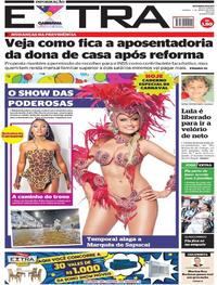 Capa do jornal Extra 02/03/2019