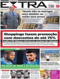 Capa do jornal Extra 03/01/2019