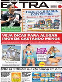 Capa do jornal Extra 03/02/2019