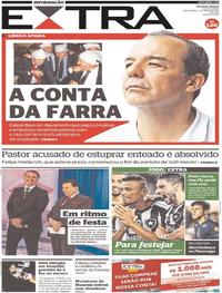 Capa do jornal Extra 03/05/2019