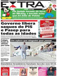 Capa do jornal Extra 04/05/2019