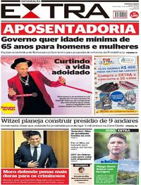 Capa do jornal Extra 05/02/2019